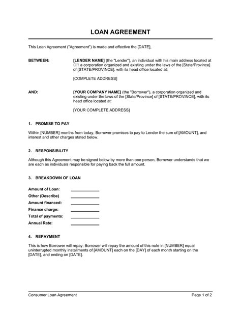 As with any legal document. Loan Agreement Template | by Business-in-a-Box™