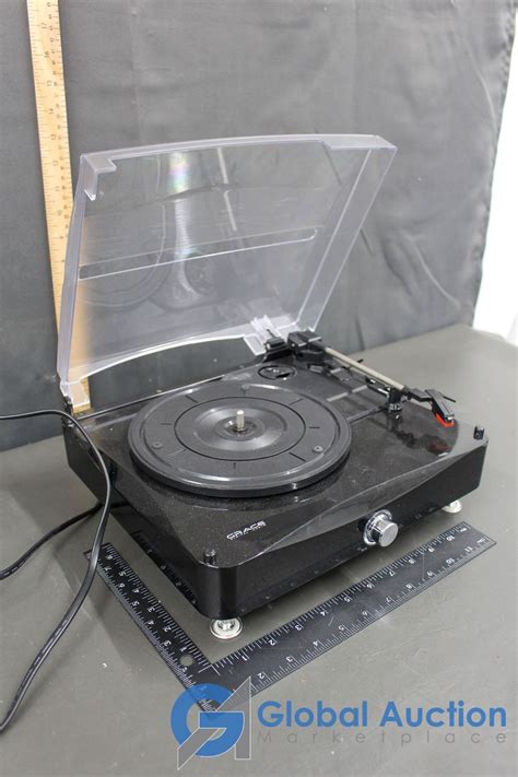 Working Grace Digital Audio Record Player W Blue Led Lights