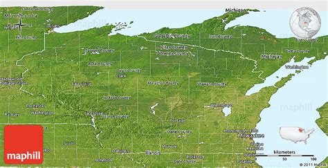 Wisconsin Satellite Wall Map By Outlook Maps Mapsales Gambaran