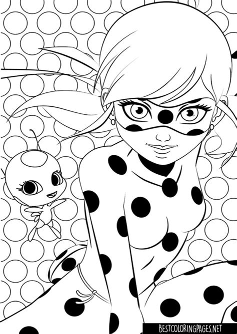 Ladybug And Cat Noir Coloring Pages Free Printable Coloring Pages