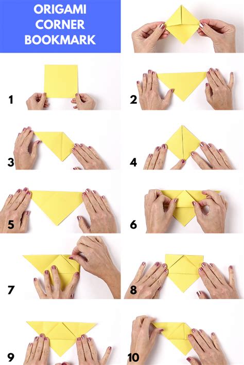 How To Fold An Origami Corner Bookmark Bookmarks Handmade Origami