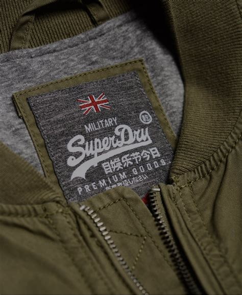 Mens Rookie Duty Bomber Jacket In Deepest Army Superdry Uk