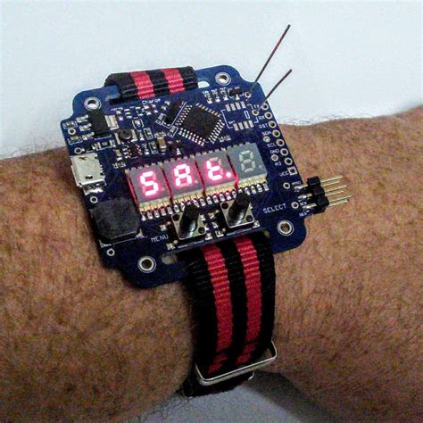 Supercapacitor Powered Arduino Led Wrist Watch Electronics Projects