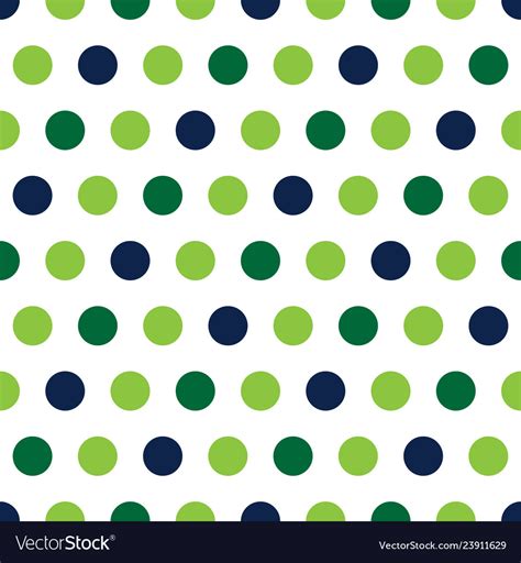 Green And Blue Polka Dots On White Background Vector Image