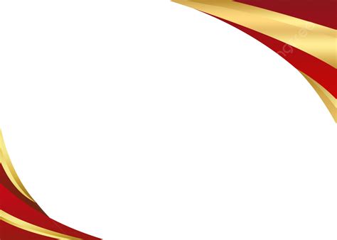 Red And Gold Certificate Border Wave Vector Certificate Border