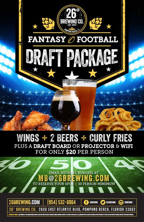 It must be fantasy football draft season again. The Perfect Place in Pompano to Hold Your Fantasy Football ...