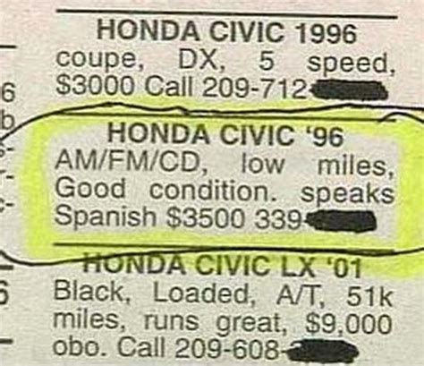 Funny Classified Newspaper Ads Barnorama