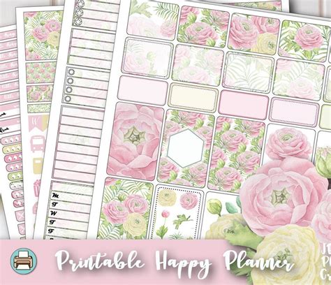 Printable Mambi Happy Planner Classic Stickers Happy Weekly Etsy