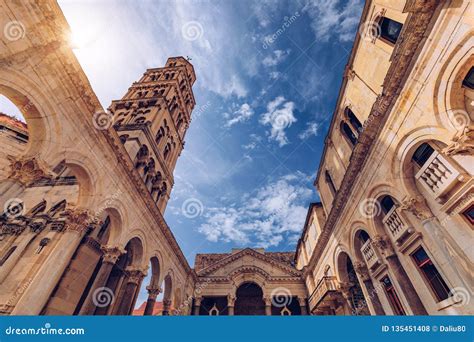 Diocletian S Palace S Peristyle In Front Of Cathedral Of Saint Domnius