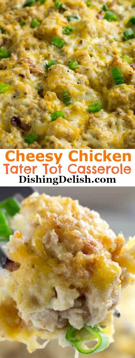 They're so good i kept gobbling them up so fast every time i tested the recipe. Cheesy Chicken Tater Tot Casserole with Bacon is a creamy, cheesy gluten free recip… | Free ...