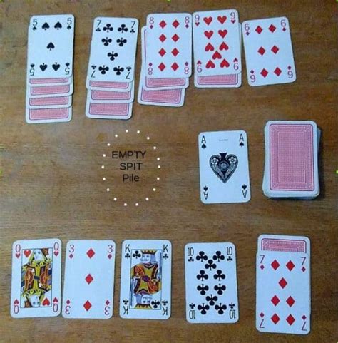 The spit card game is convenient to play, and the player can easily understand the gaming structure. Spit Card Game, two-player rules with Printable - What Game Works...