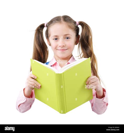 Beautiful Little Girl Student Hold Textbooks Stock Photo Alamy