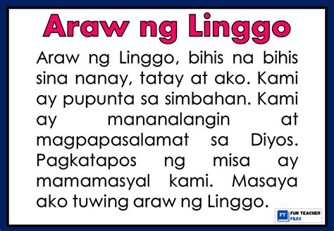 Tagalog Reading Passages Set Fun Teacher Files