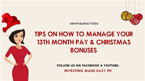 smart ways to spend your 13th month pay and christmas bonus youtube