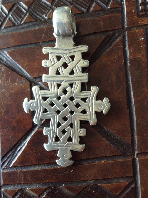 Ethiopian Antique Silver Coptic Cross Authentic Axum Design