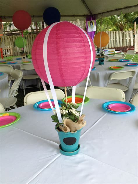 Up Up And Away Graduation Day Hot Air Balloon Centerpiece Centro