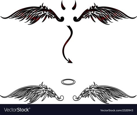 Angel And Devil Wings Royalty Free Vector Image