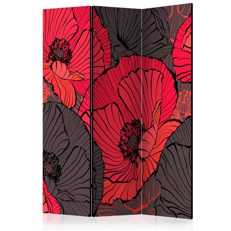 Room Divider Pleated Poppies Room Dividers Room Dividers
