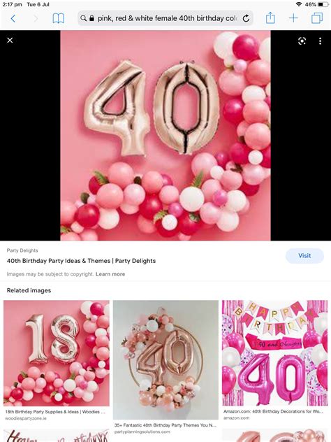 Pin By M Fabiyanic On 40th Birthday Colour Scheme 40th Birthday