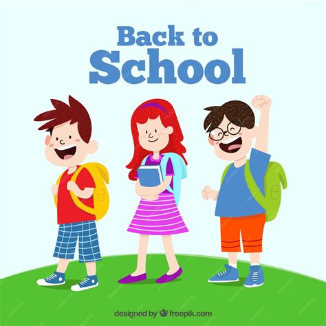 Free Vector Hand Drawn Children Ready To Go Back To School