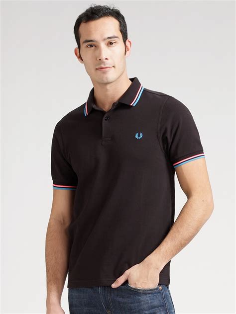 Fred Perry Slim Fit Polo In Black For Men Lyst
