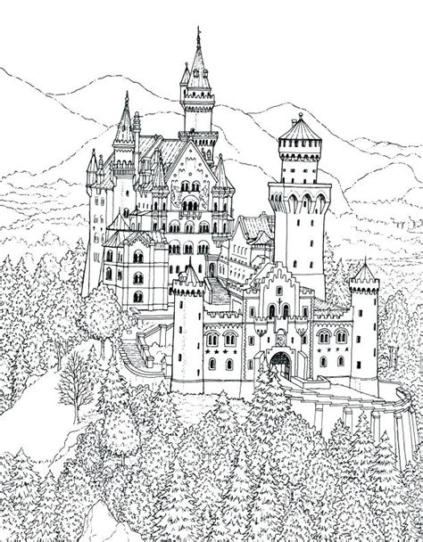 Castle Coloring Pages For Adults At