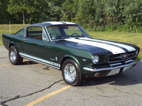 1965 Ford Mustang 22 Fastback Shelby Gt 350 Ivy Green Ext W White