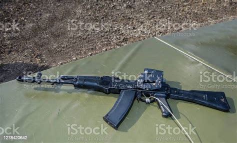 545 Mm Kalashnikov Assault Rifle Shortened Ak74m Stock Photo Download