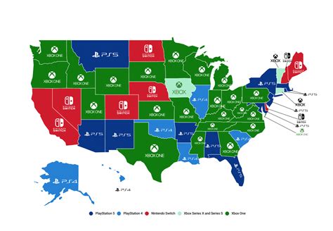 Most Popular Video Game Console By State Wisevoter
