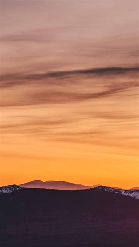 Wallpaper Mountains Orange Sky Sunset 3840x2160 Uhd 4k Picture Image