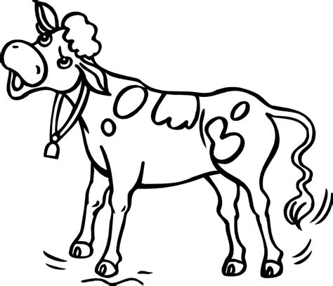 Draw a head shape and body as shown. Cow Coloring Pages For Kids - Coloring Home