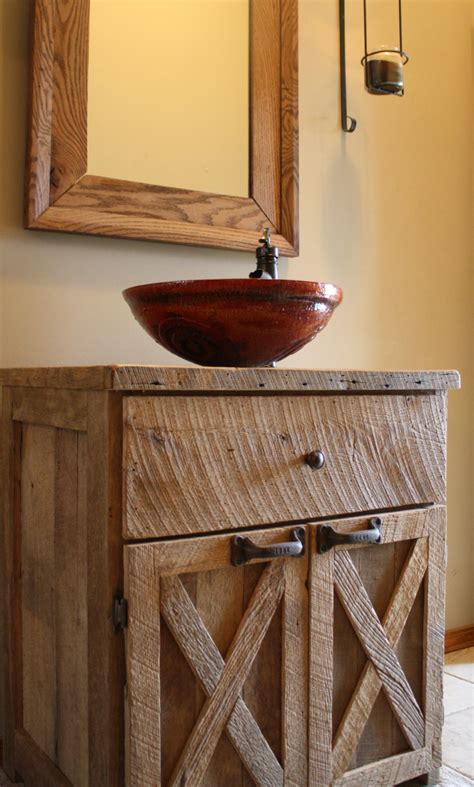 There's even room for a basket on the lower shelf. YOUR Custom Rustic Barn Wood Vanity or Cabinet by ...