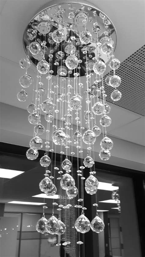 Foyer lighting for high ceilings for example a space with 10' ceilings the crystal foyer chandelier should hang about 7.5' off the floor. Raindrop Foyer Entryway Modern Crystal Chandelier Light ...