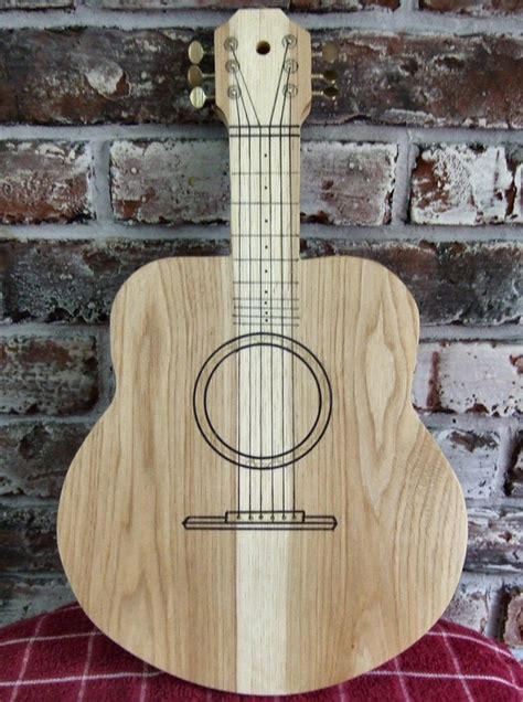 Guitar Cutting Board Wood Handmade