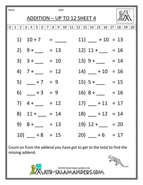Create an account to track progress and measure results. volcano math worksheets | addition to 12 sheet 4 | First grade math worksheets, Printable math ...
