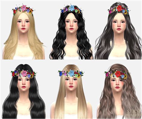 My Sims 4 Blog Flower Crown For Males And Females By Sims 4 Marigold