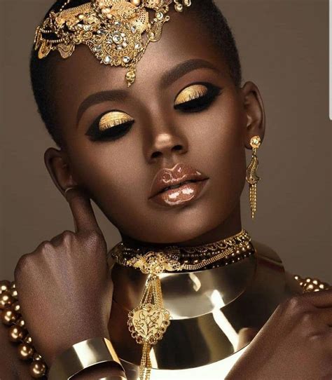 Totally Golden Makeuplooks African Makeup Black Girl Art African