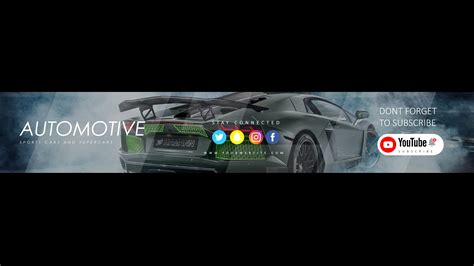 Ppt Of Creative Car Youtube Bannerpptx Wps Free Templates