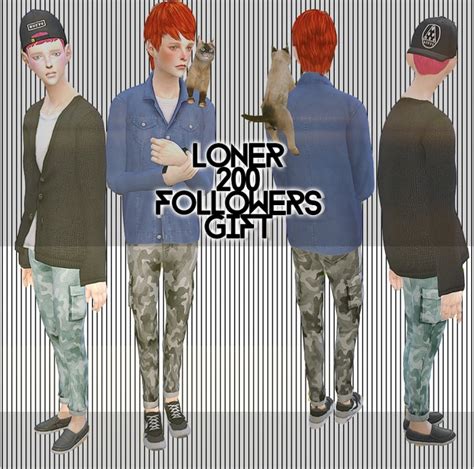 Loner Collar Jacket And Cargo Pants At Loner Sims 4 Updates