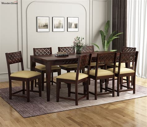 Buy Cambrey 8 Seater Dining Set Walnut Finish Online In India At Best