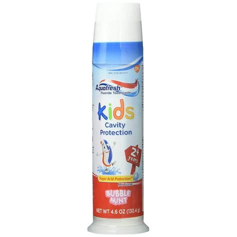 Aquafresh Kids Cavity Protection Toothpaste Bubblemint 46 Oz Each