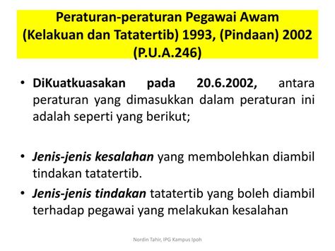Peraturan etika kerja, kelakuan dan tatatertib percetakan nasional malaysia berhad (pnmb. PPT - BAB 2 : GURU DAN PERUNDANGAN PowerPoint Presentation ...