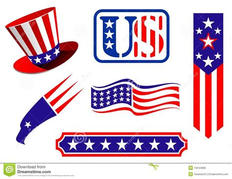 Some claim that the uncle sam costume as we know it today was created by dan rice, a clown in the 1840's, who also walked on stilts. American patriotic symbols stock vector. Illustration of ...