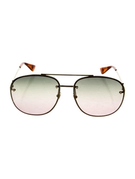 gucci aviator gradient sunglasses brown sunglasses accessories guc1041855 the realreal