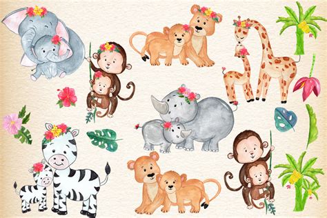 Mother And Baby Animal Clipart