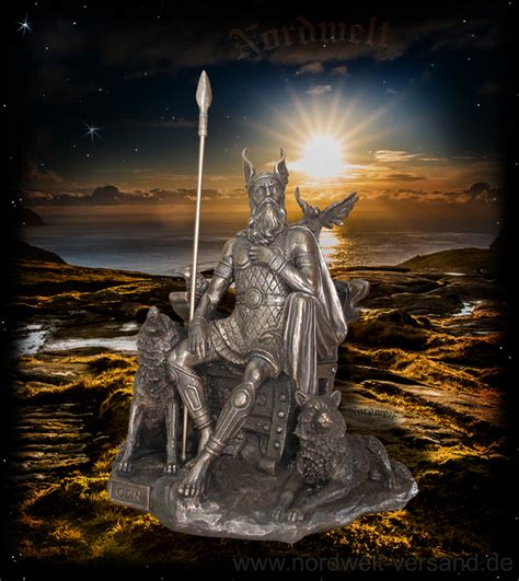 Göttervater Odin Wodan Wotan Statue Figur Nordwelt Versand Nordwelt