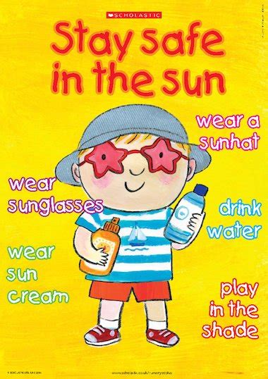 Stay Safe In The Sun Poster Early Years Teaching Resource Scholastic