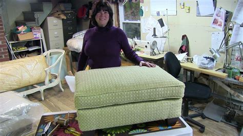 Here's diy how to do it! Upholstery "How To Reupholster A Pillowtop Ottoman" - YouTube