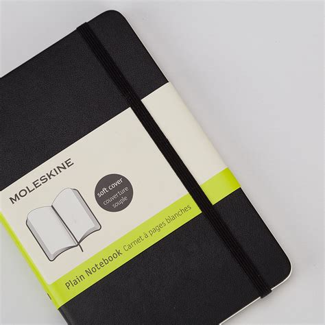 Moleskine Classic Soft Cover Pocket Plain Notebook Black Peters Of