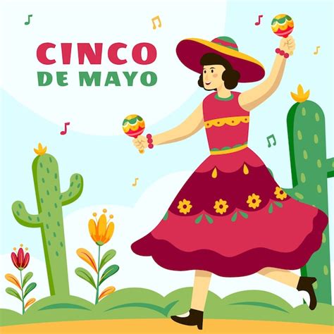 Free Vector Flat Cinco De Mayo Illustration